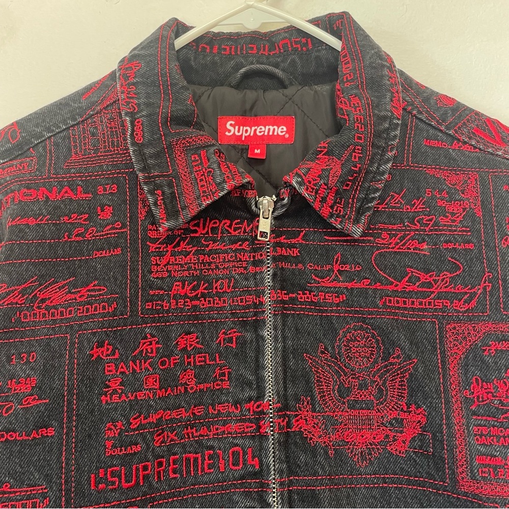 Supreme Checks Embroidered Denim Jacket - Picture 4 of 8